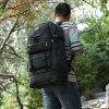 2024 New large-capacity backpack, thickened canvas luggage bag, men's and women's hiking bag, lightweight travel package, household outsourcing details Picture